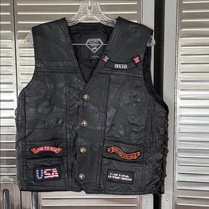 Black Leather Vest